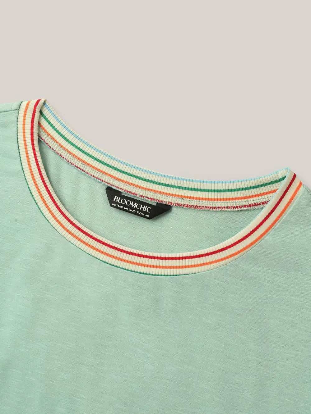 Plain Puff Sleeve Crew Neck T-Shirt
