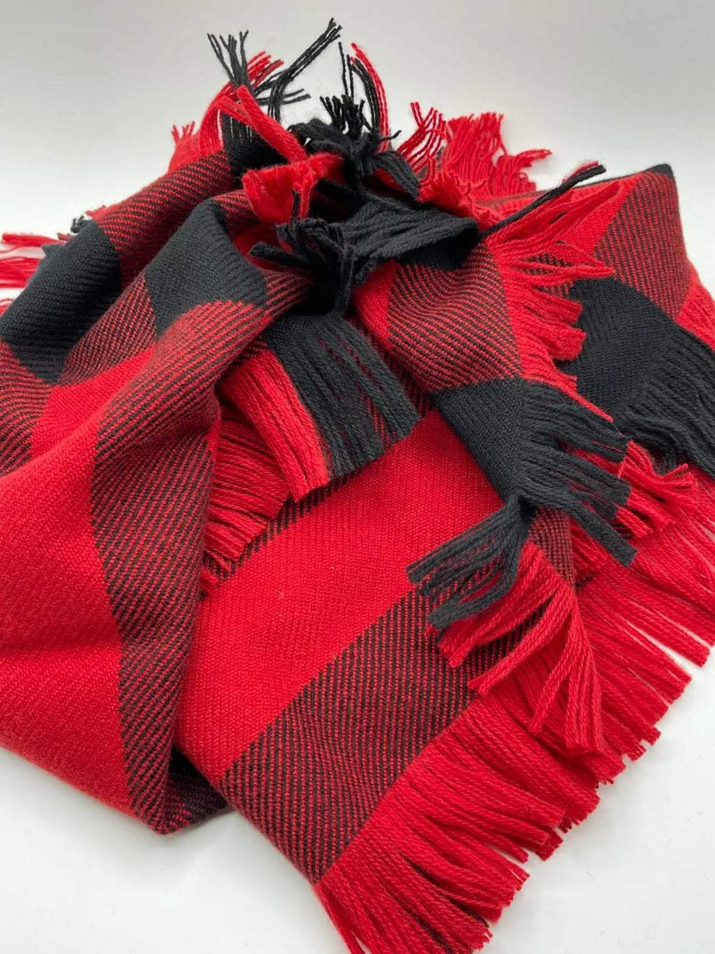 New Burberry   Wool Half Mega Fashion Plaid Check Fringe Scarf