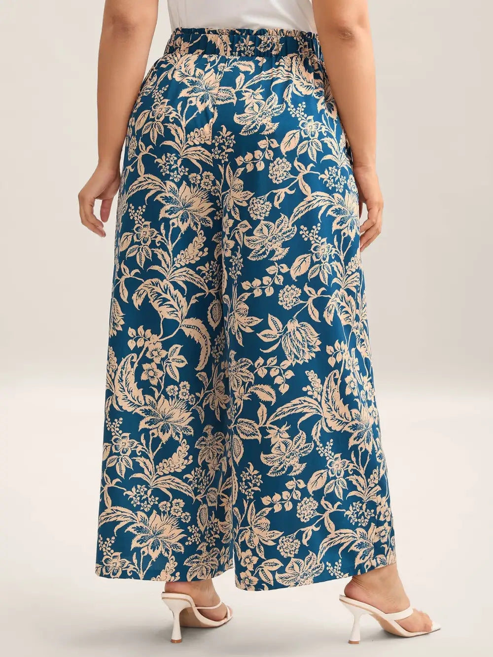Floral Perfection Belted Wide-Leg Pants