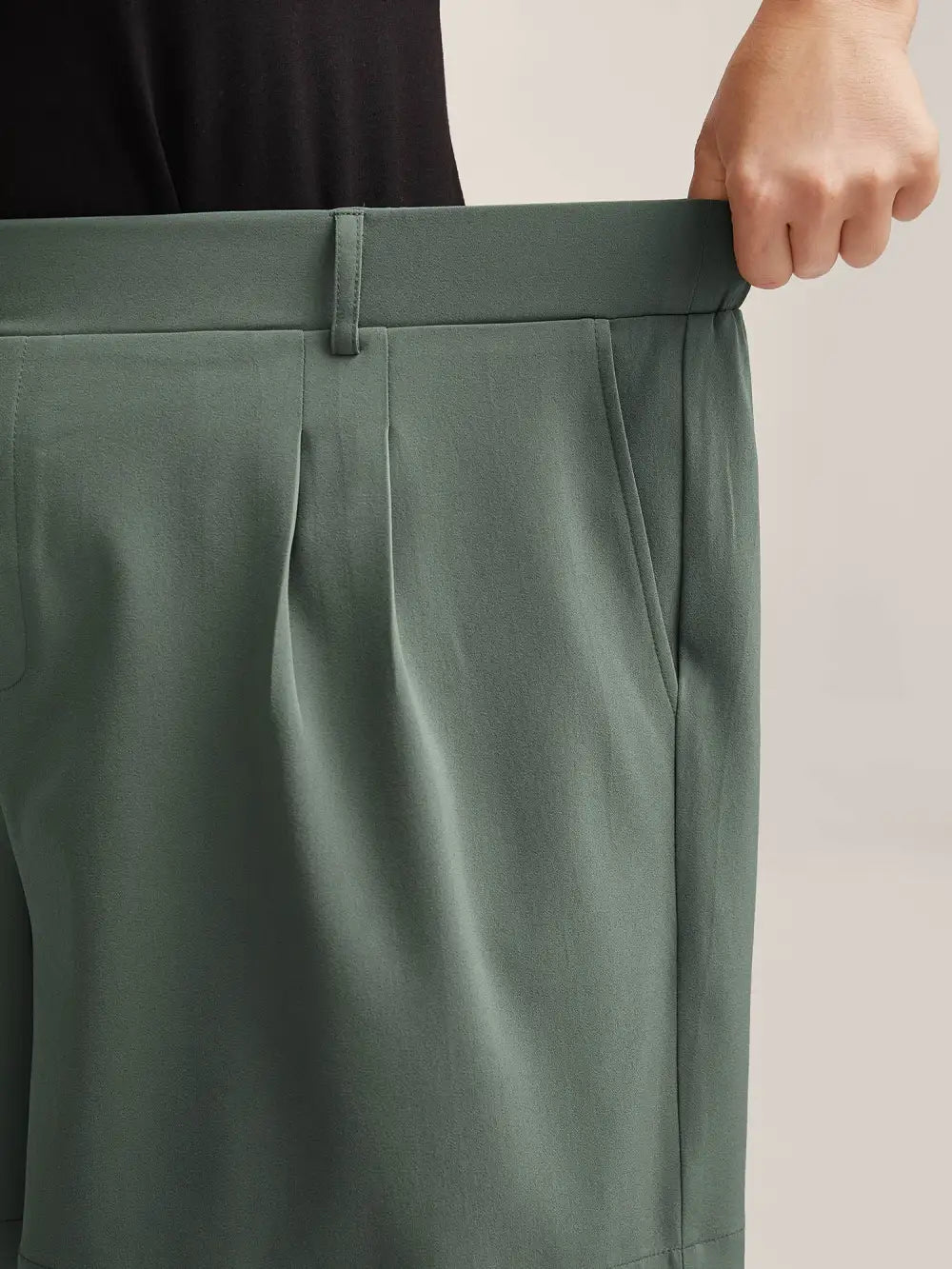 Pull-On Wide-Leg Pockets Shorts