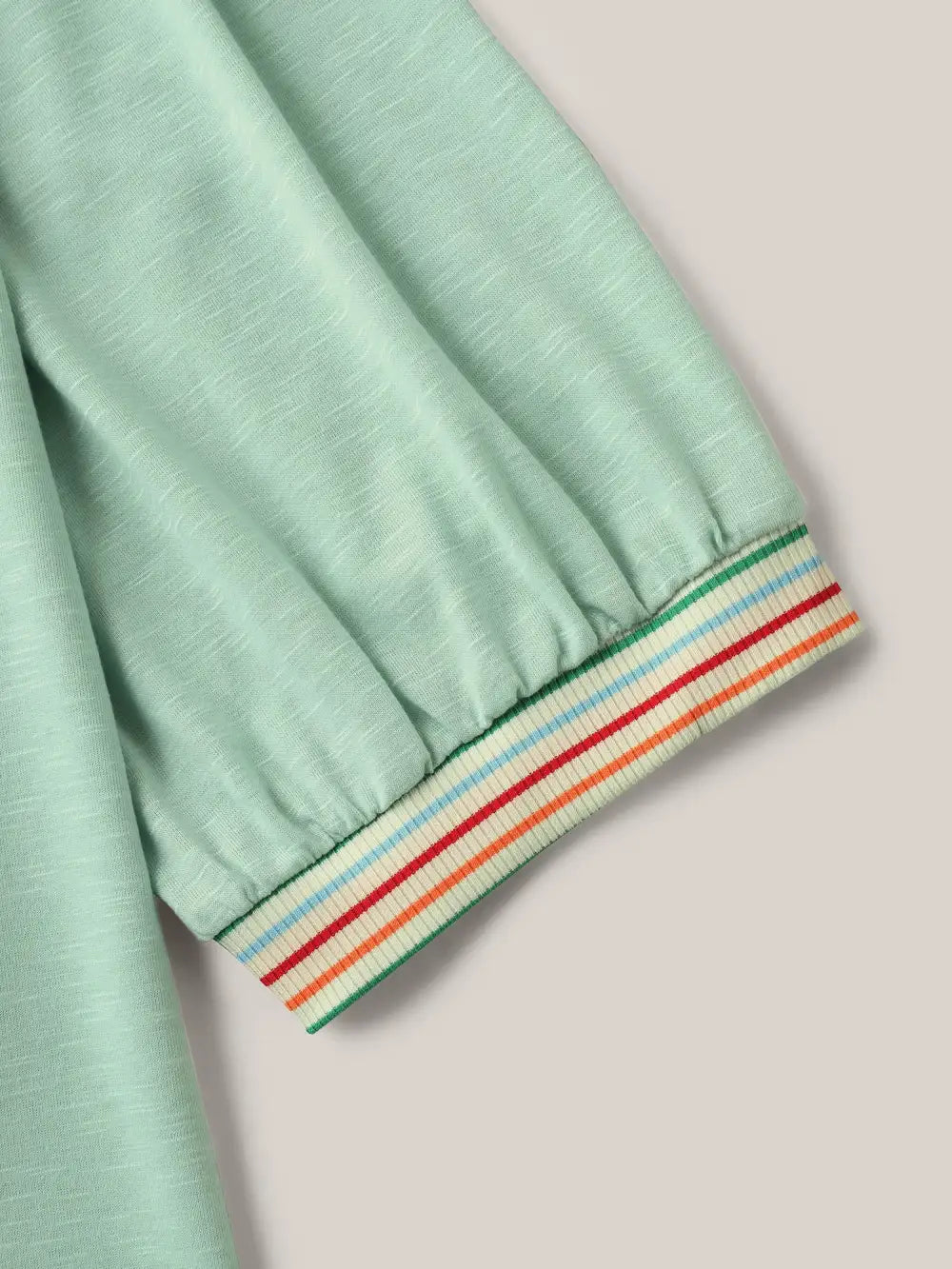 Plain Puff Sleeve Crew Neck T-Shirt