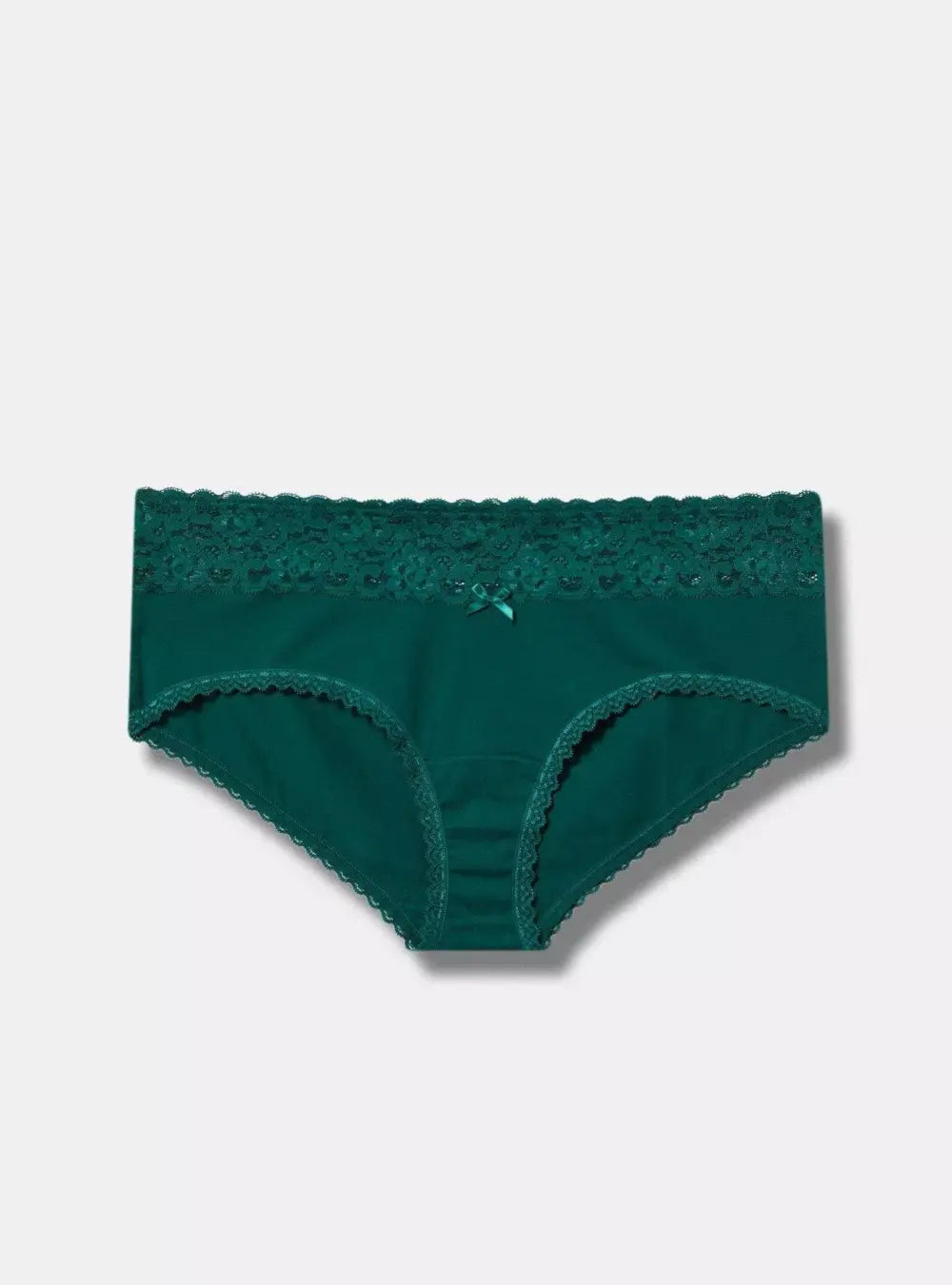 Cotton Mid-Rise Cheeky Lace Trim Panty