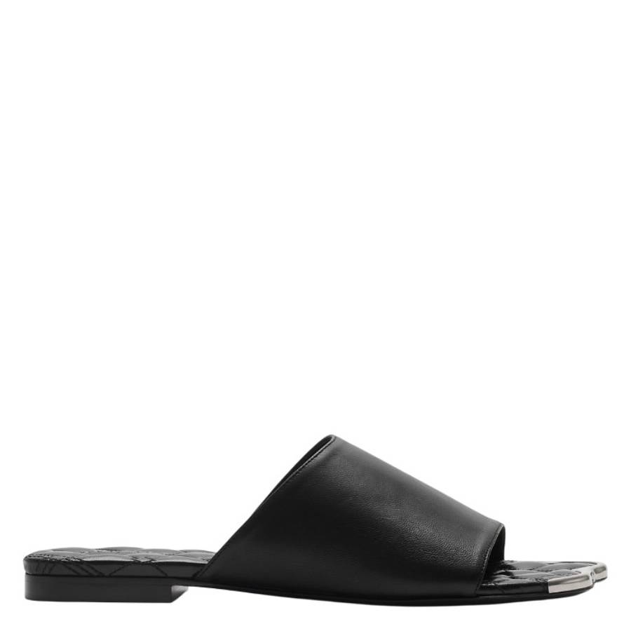 Burberry Leather Duck Slides