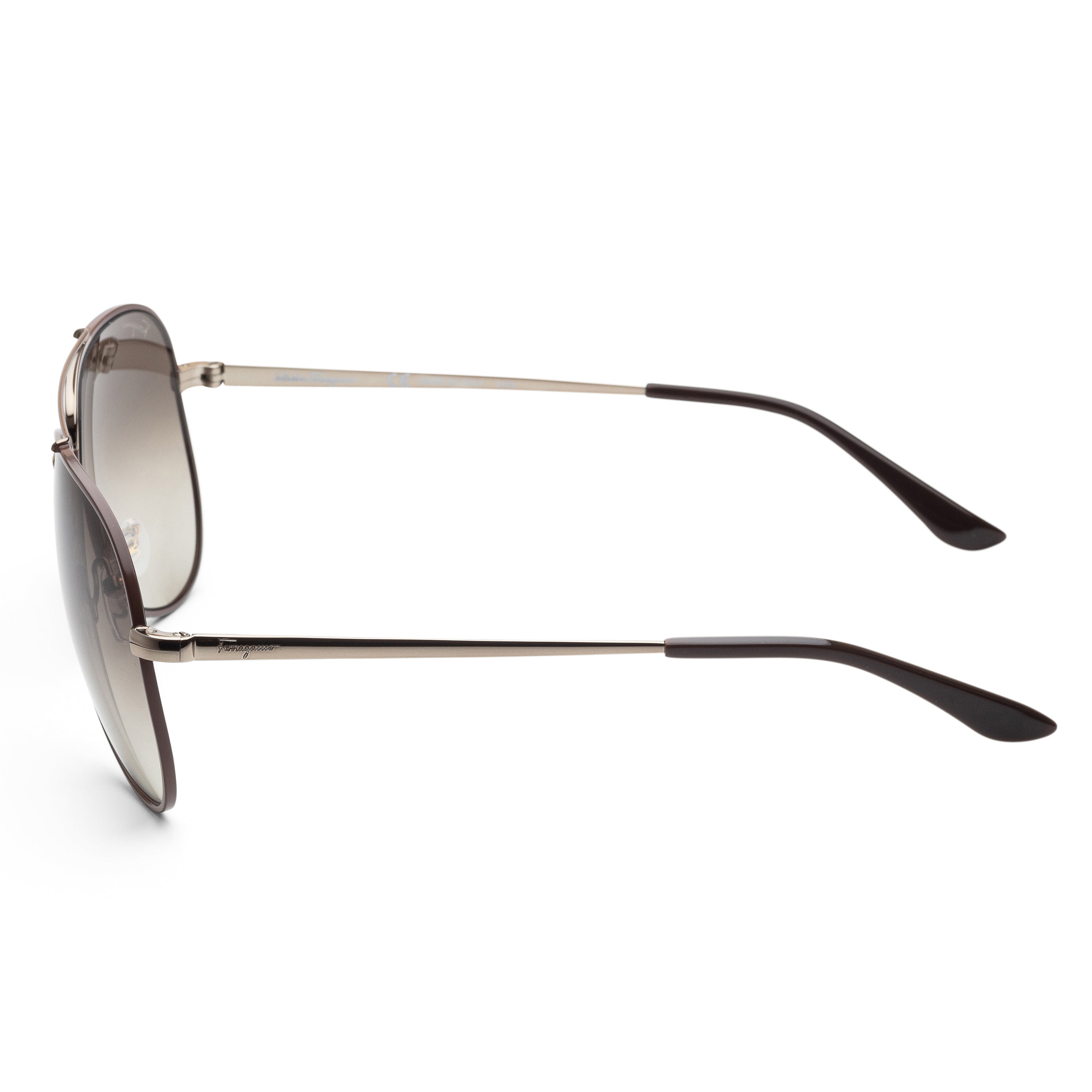 Ferragamo Women's SF131S-211 Fashion 60mm Shiny Brown Sunglasses