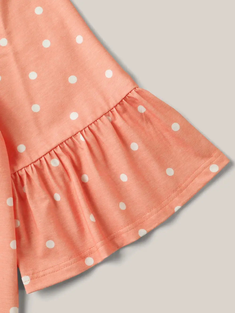 Stretchy Polka Dots Heather Pleated Top