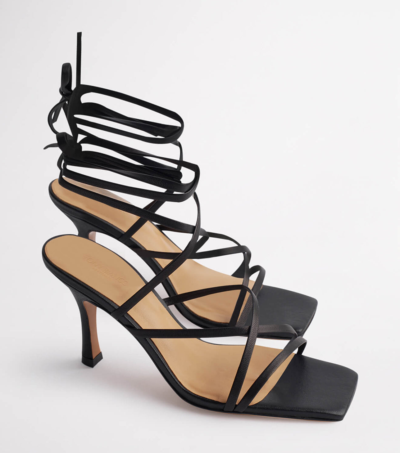 Caden Black Sheep Nappa Heels