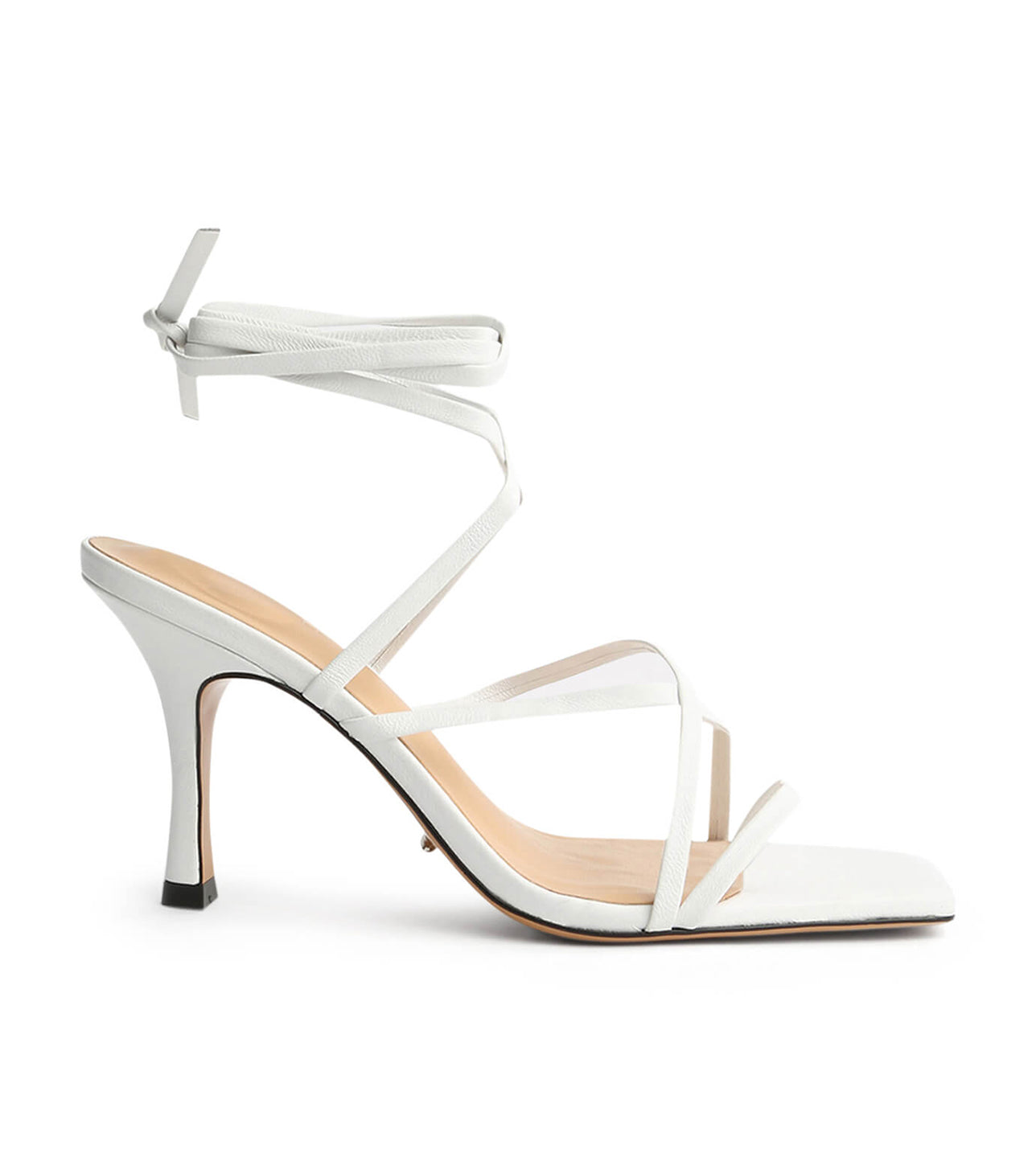 Caden White Sheep Nappa Heels