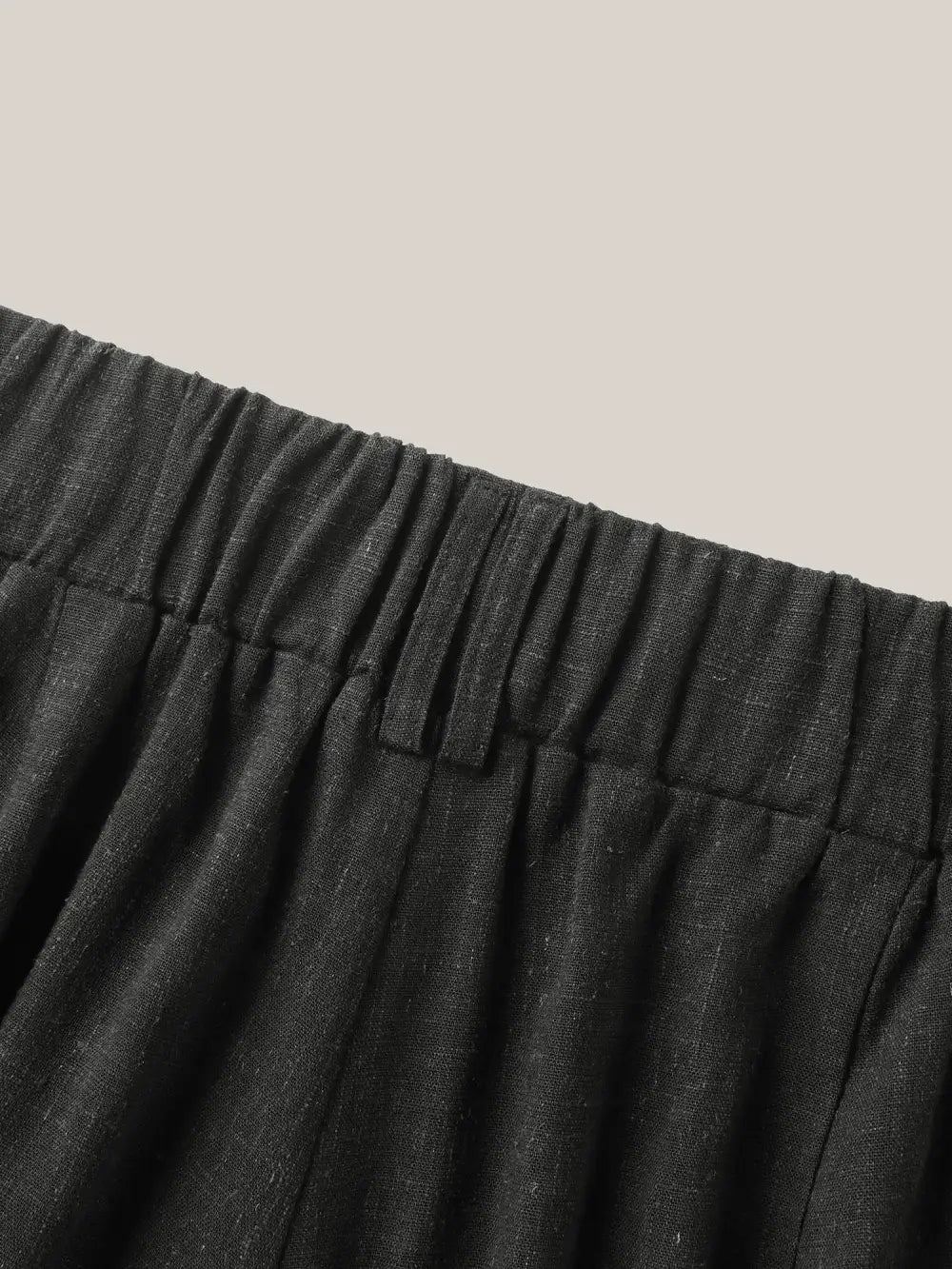 Heather Pleated Straight-Leg Pants
