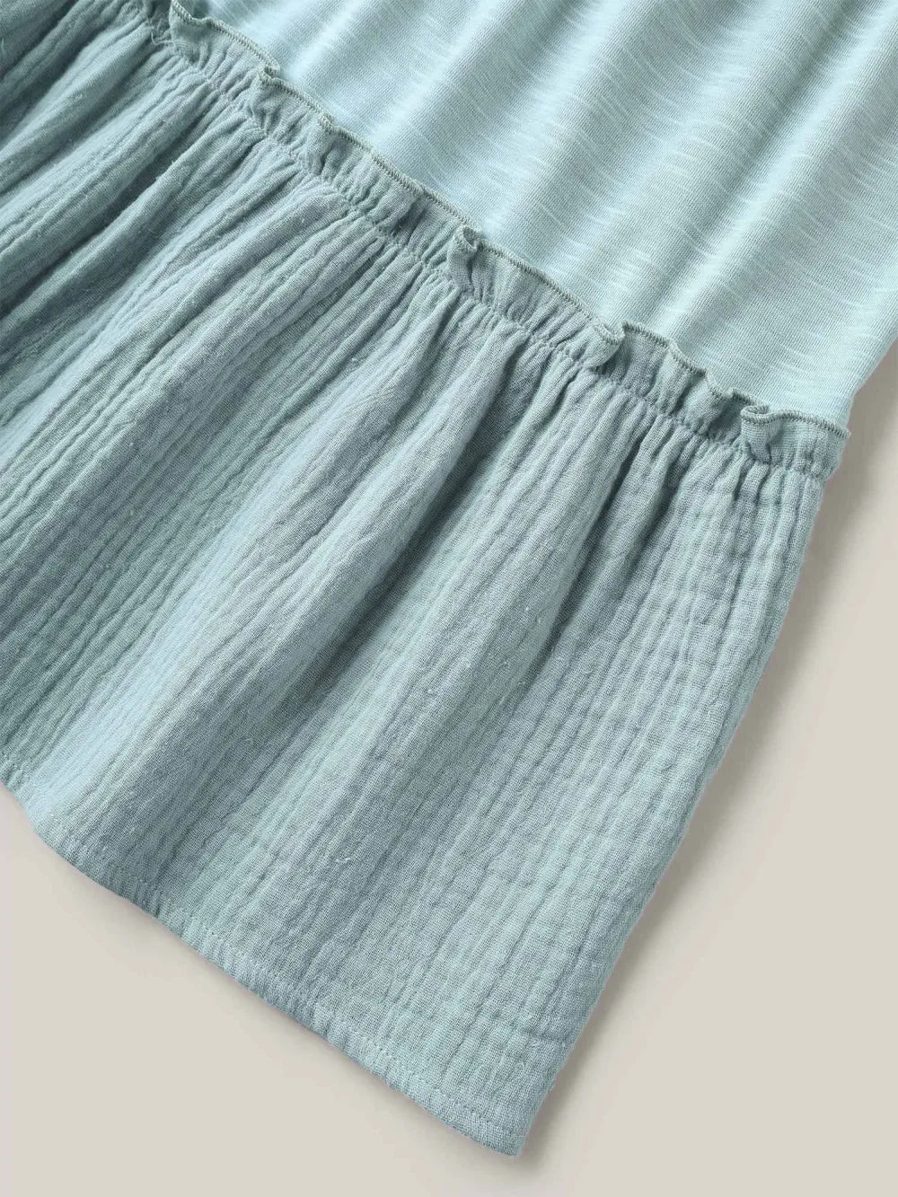 Plain Tiered Spliced Babydoll Top