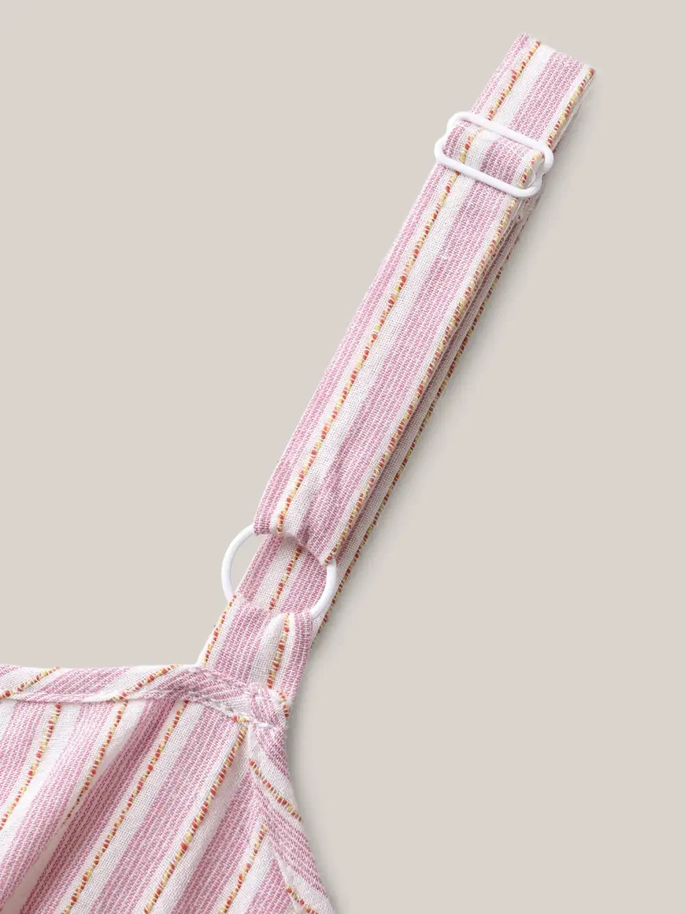 Stripes Neck Ties Ruched Tank Top