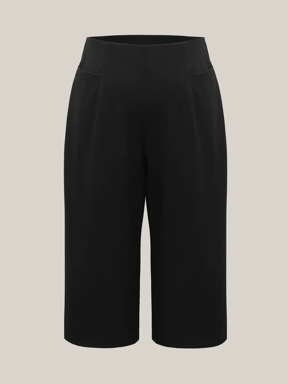 Stretch Woven Wide-Leg Pull-On Pants