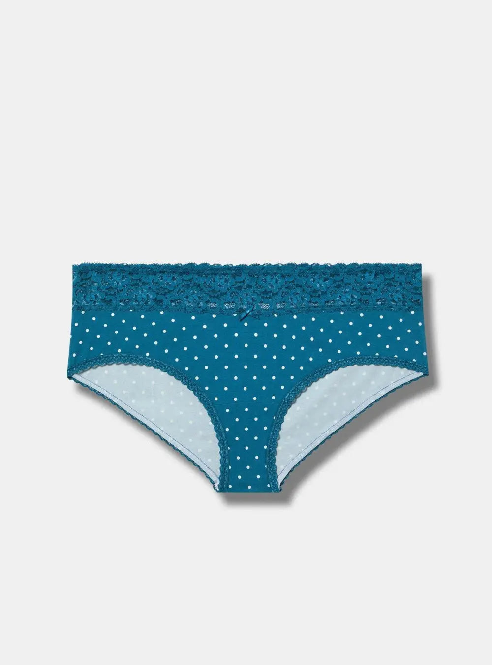 Cotton Mid-Rise Cheeky Lace Trim Panty
