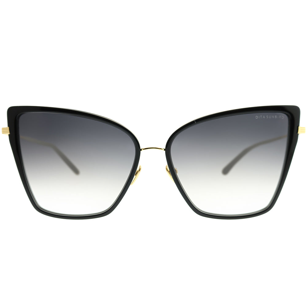 Dita Sunbird 21013-A-BLK-GLD-59 Womens Cat-Eye Sunglasses