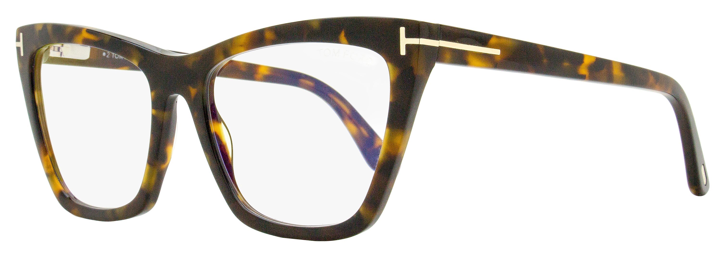 Tom Ford Women's Magnetic Clip-on Eyeglasses TF5971-B 052 Dark Havana 54mm