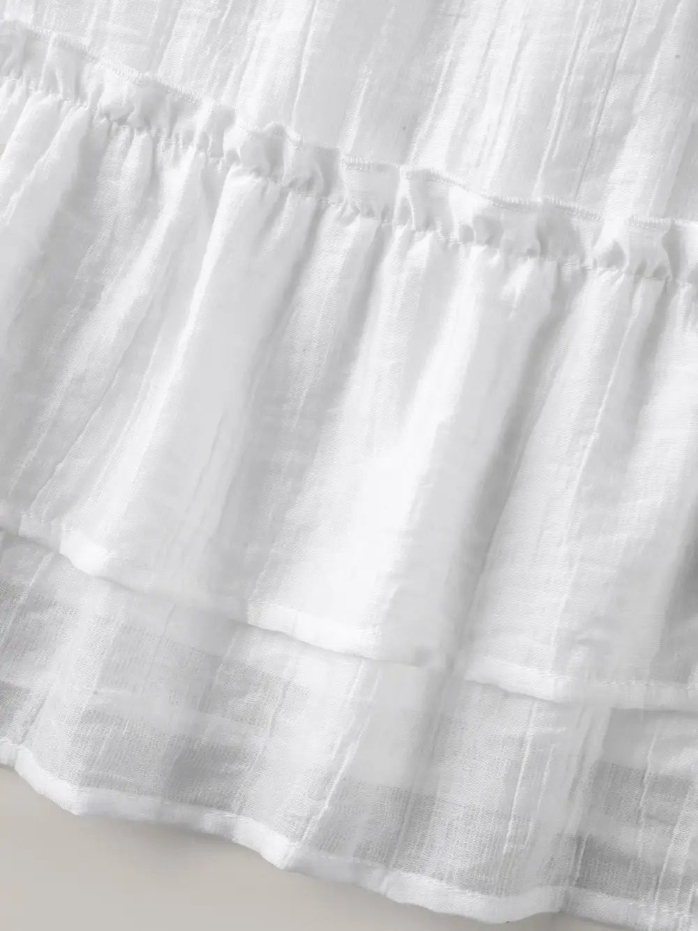 Layered Ruffled Hem Plain Knit Top