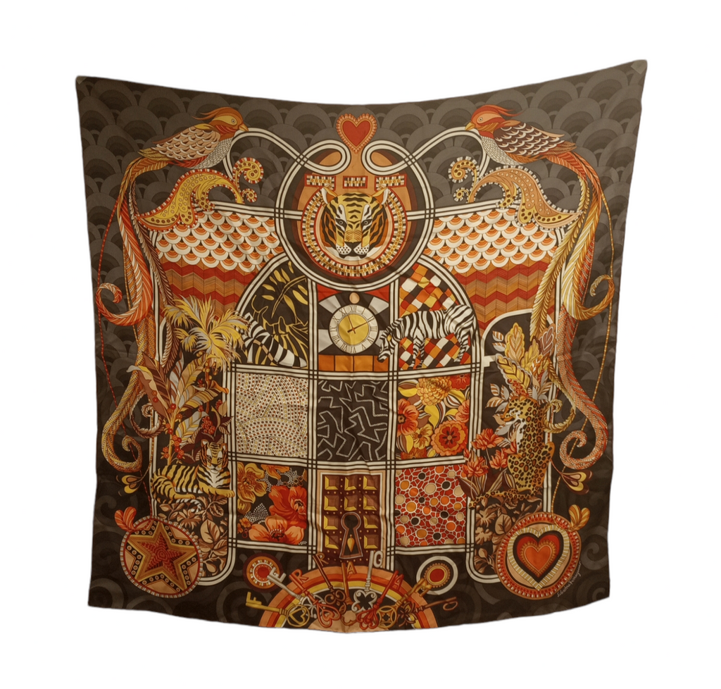 SALVATORE FERRAGAMO Women's 707750 Print Silk Scarf
