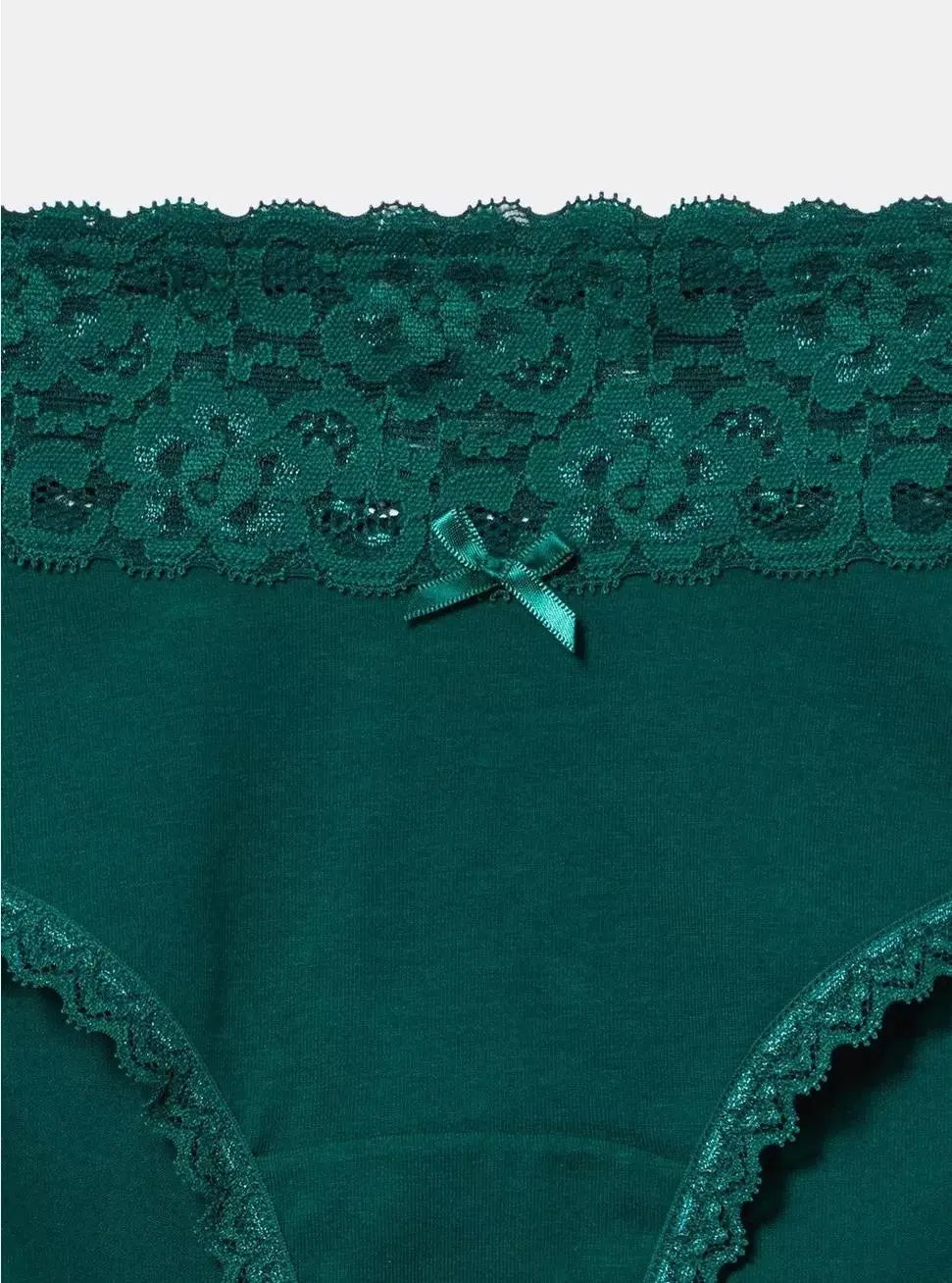 Cotton Mid-Rise Cheeky Lace Trim Panty