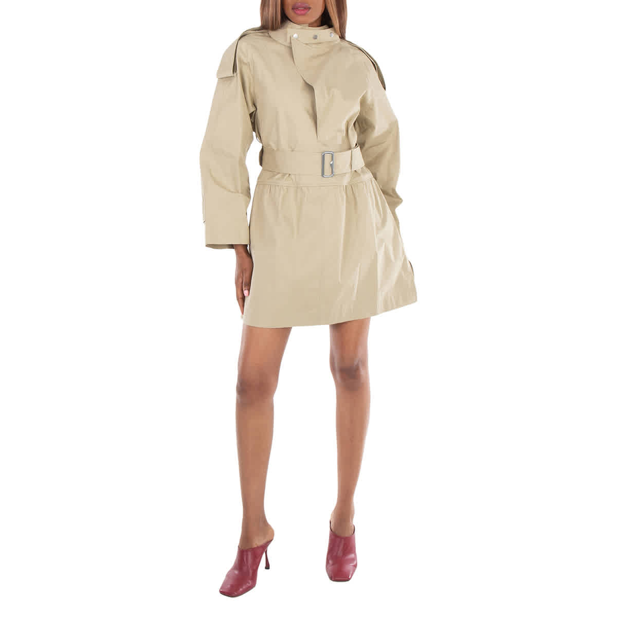 Burberry Belted Gabardine Trench Mini Dress