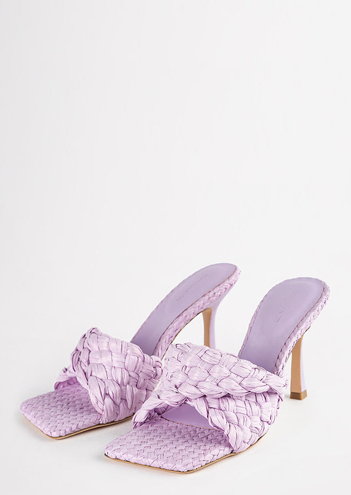Lourdes Lilac Raffia Heels