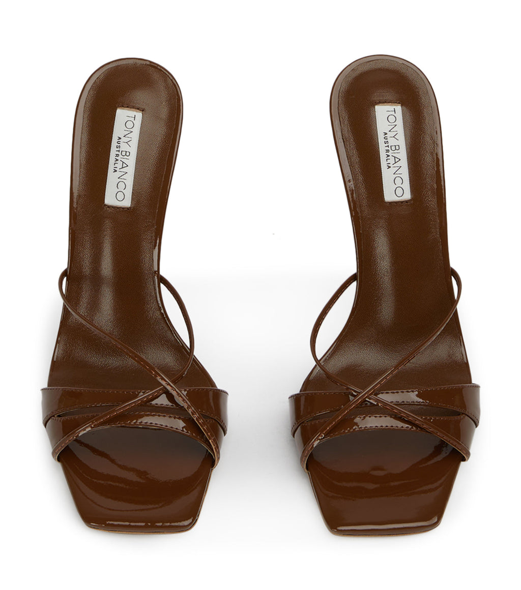 Vanquish Mocha Patent Heels