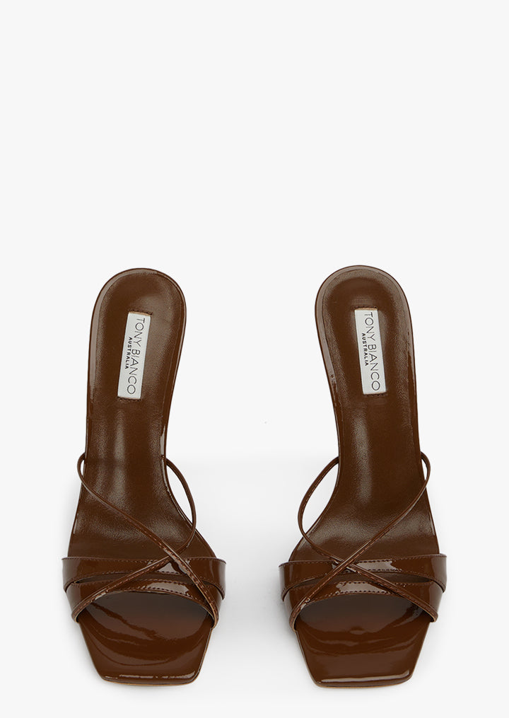 Vanquish Mocha Patent Heels